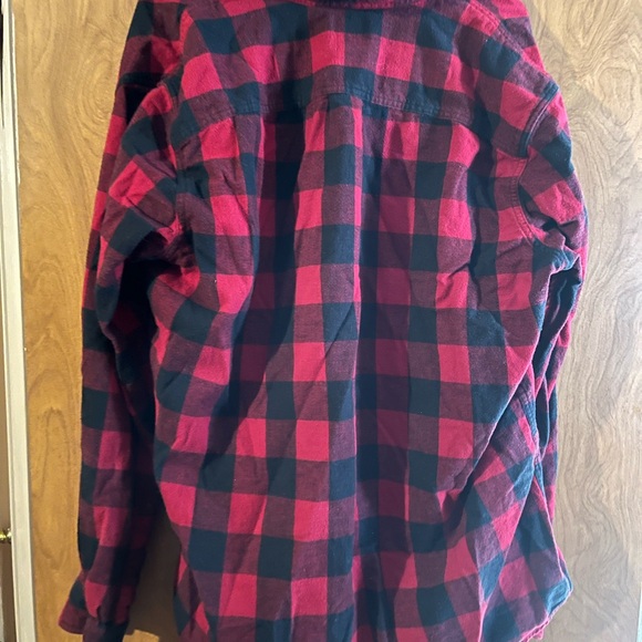 LL Bean black and red flannel shirt - Picture 3 of 3